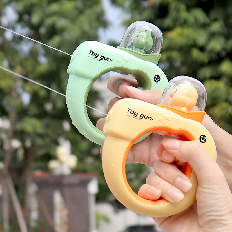 儿童小水枪大容量新款网红卡通夏天呲滋水枪喷水宝宝玩水玩具透明
