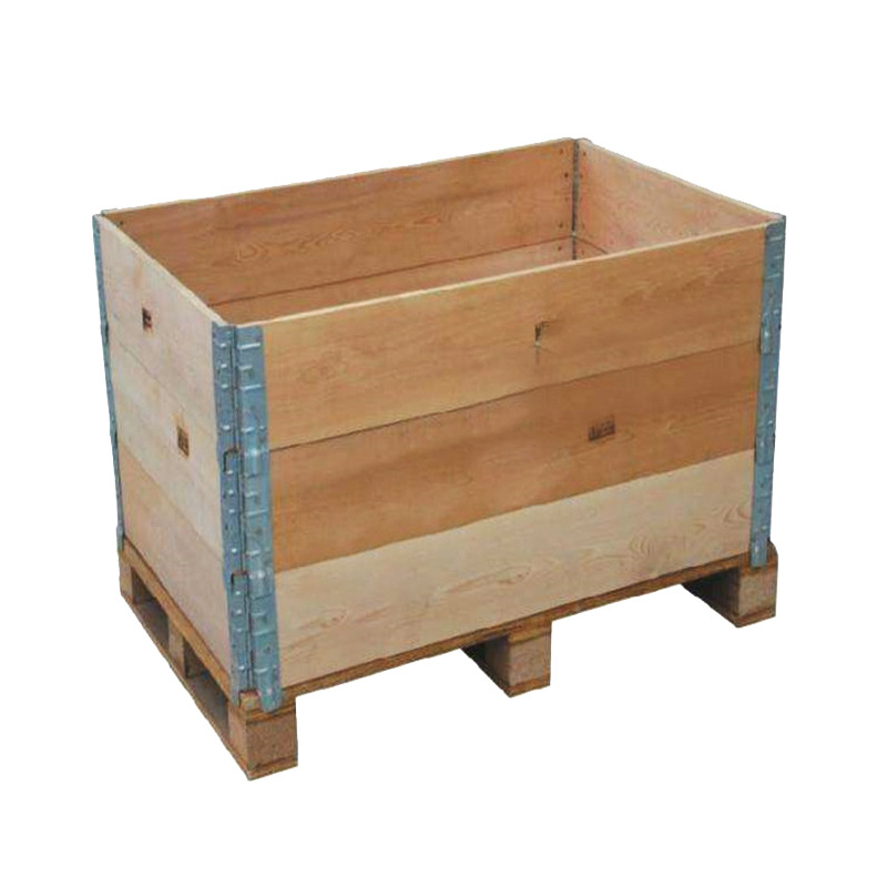 深圳安达出口卡扣木箱 折叠围板木箱 卡板箱木制周转箱熏蒸围板