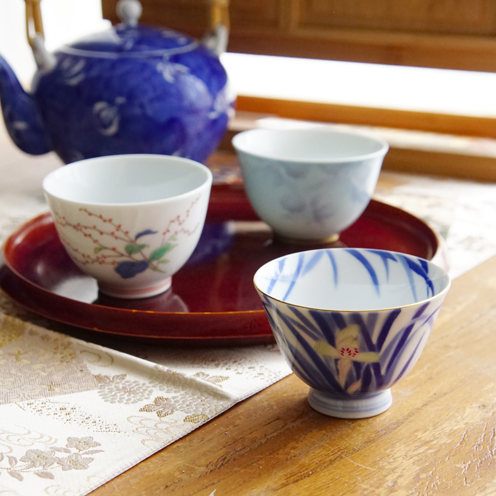 日本 深川制 茶杯陶瓷手绘单杯主人杯日式茶具品茗杯单杯串门子