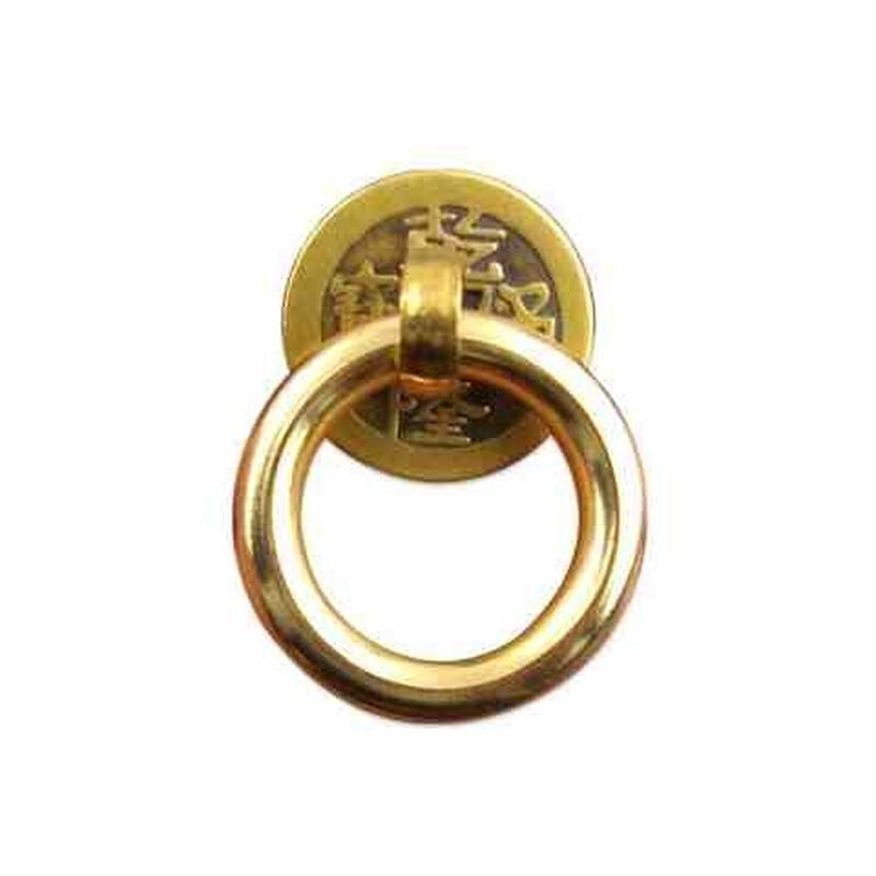 铜钱小拉环中式古典家具铜配件圆环扣手仿古抽屉拉环柜子小拉手