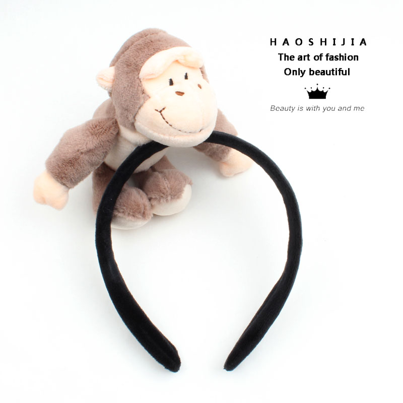 好饰佳 大猩猩头饰卡通毛绒猩猩发箍可爱超萌猴子动物造型头箍