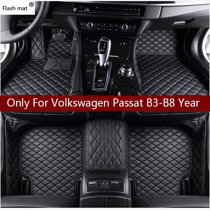 leather car floor mats for Volkswagen vw passat B3 B4 B5 B6