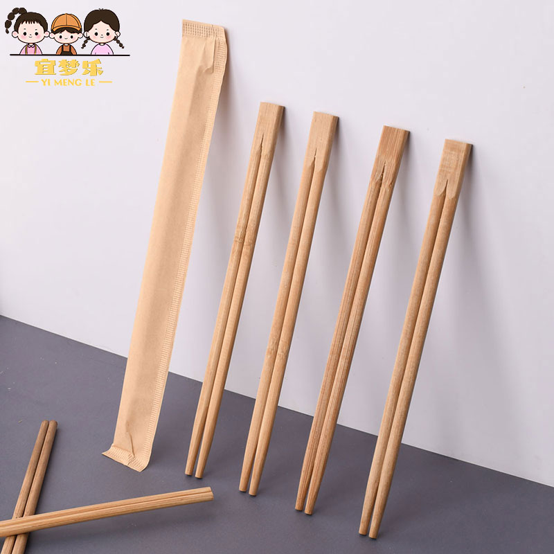 原木木质一次性筷子饭店便宜高档家用餐具独立包装竹筷子商用套装