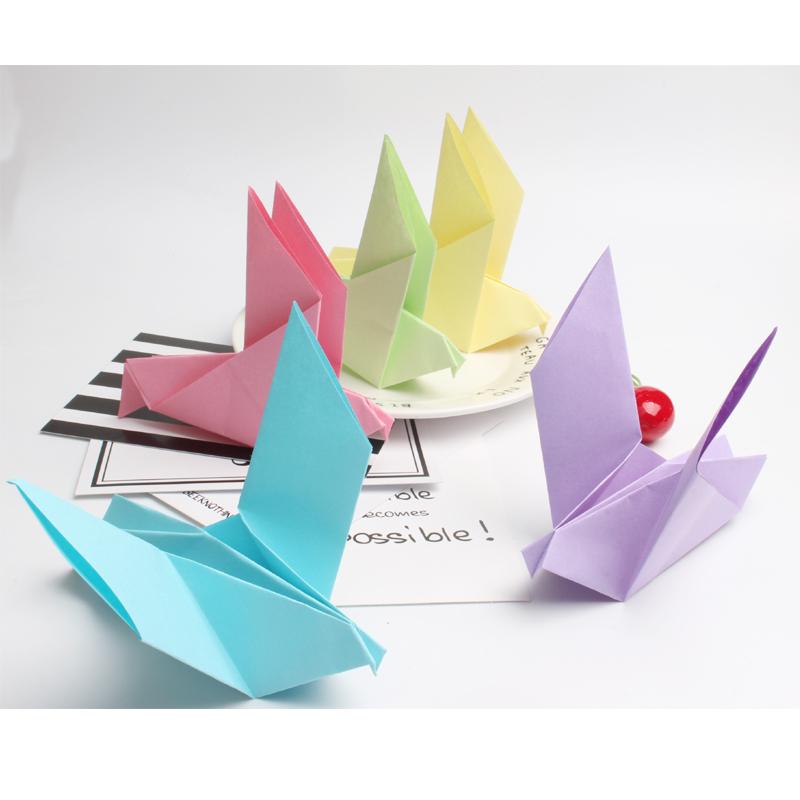 diy手工制作彩色折纸和平鸽子成品网红餐厅节日活动场景布置道具