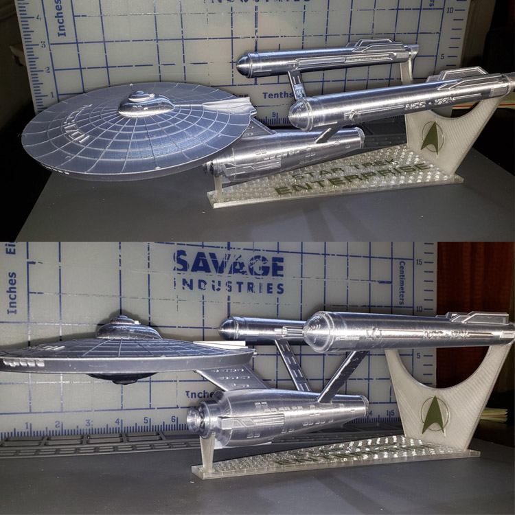 3d打印图纸模型素材星际迷航联邦星舰进取号STL摆件圆雕图F3078