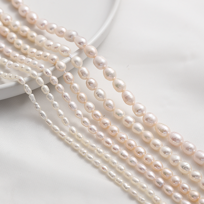 天然淡水珍珠米粒米珠散珠diy手工制作手链项链串珠饰品材料配件