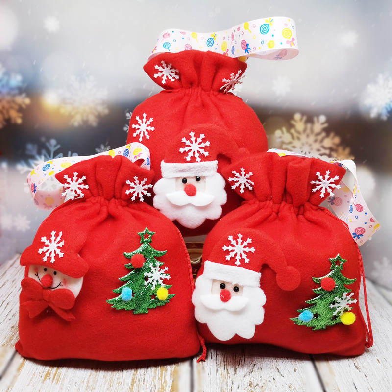 圣诞礼盒包装苹果礼品袋万圣节糖果袋平安果袋儿童礼物手提束口袋