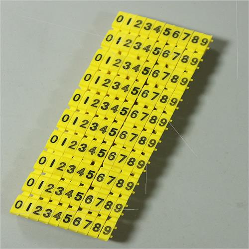 标式号码管五六类网线彩色开口卡式M型电线光纤数字标识管线卡L