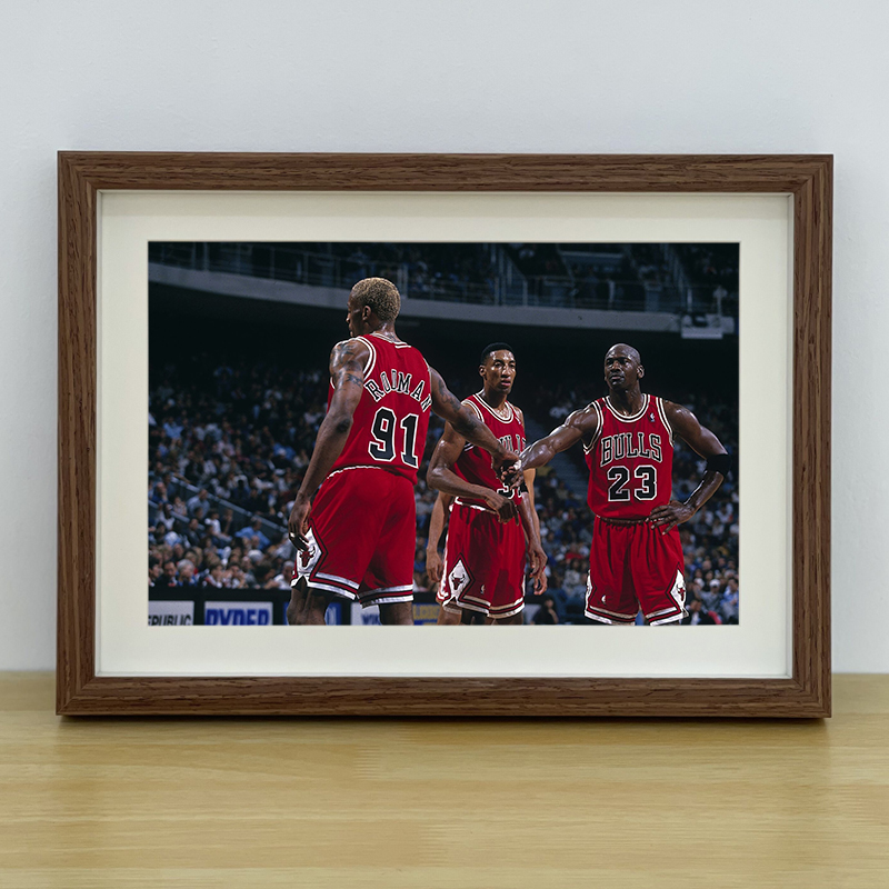 经典MJ皮蓬罗德曼相框摆台装饰画NBA篮球海报照片挂画生日送礼物