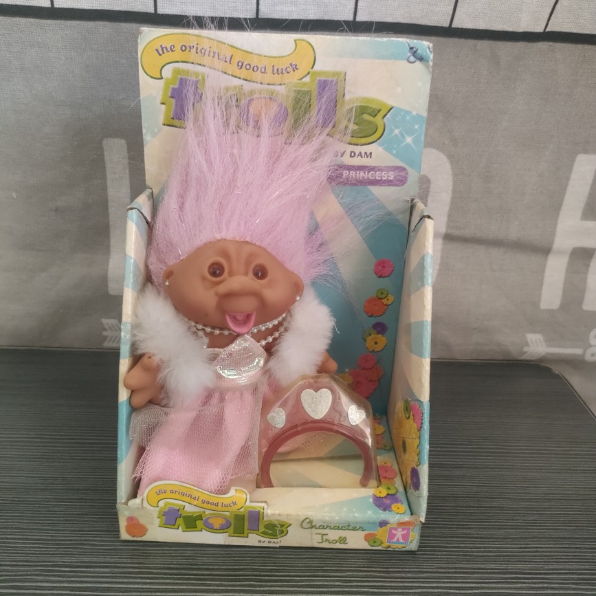 80年代古董巨魔娃娃 troll baby巨魔宝宝美国古董玩具老货收藏