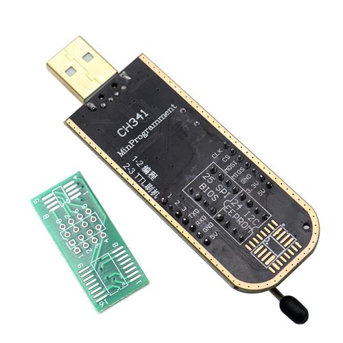 土豪金 CH341A编程器 USB 主板路由液晶 BIOS FLASH 24 25 烧录器
