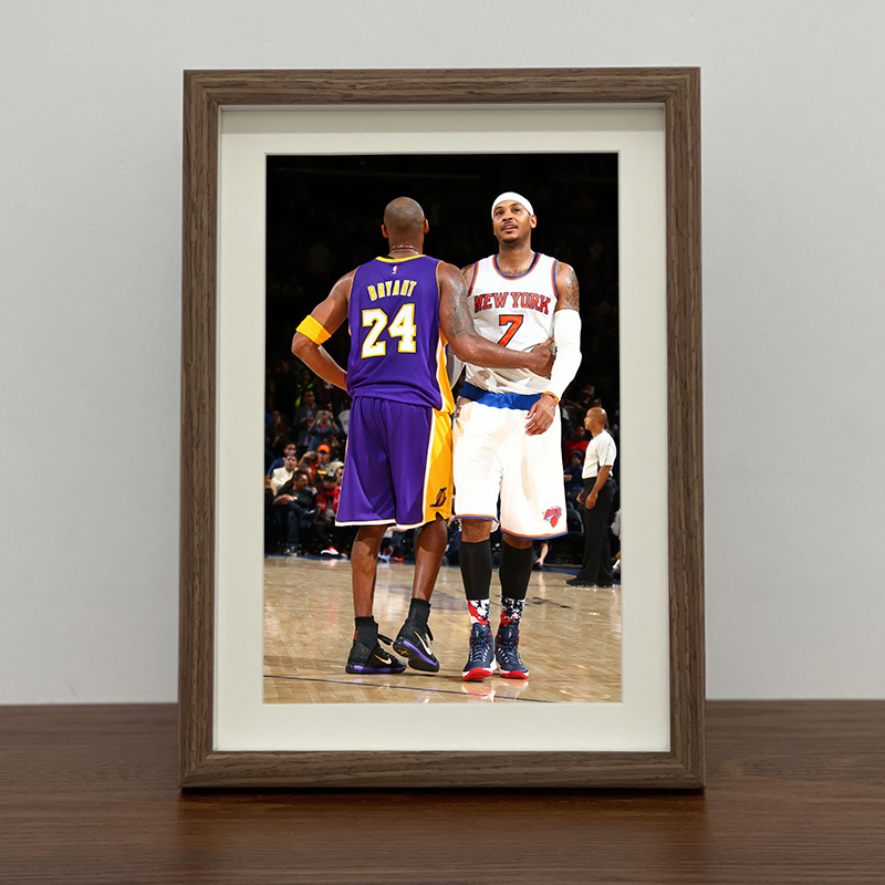 经典对决科比安东尼相框摆台装饰画NBA球星纪念海报照片挂画礼物