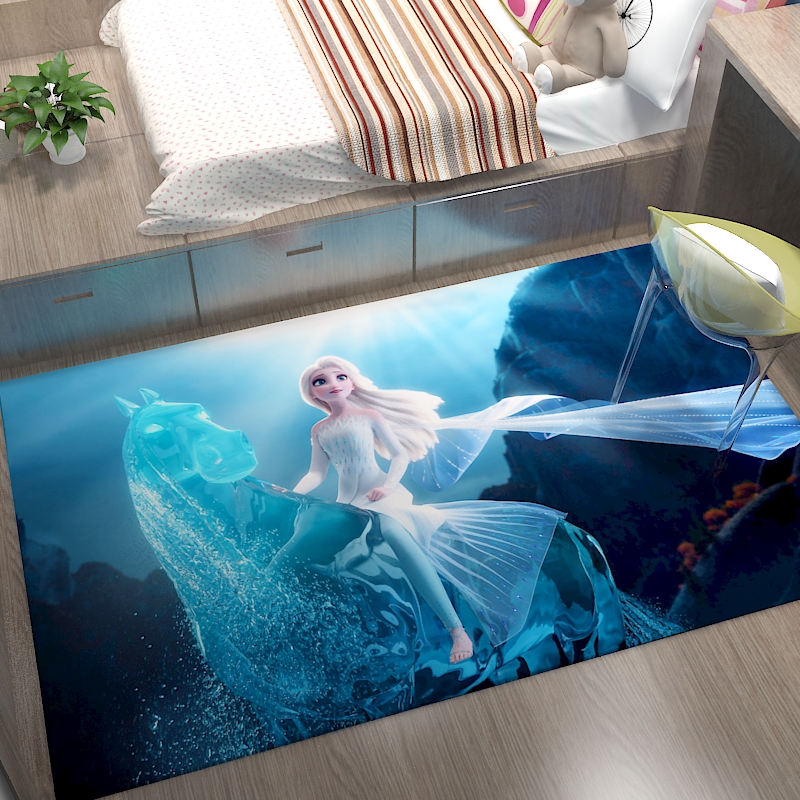 冰雪奇缘地毯少女动漫艾莎公主卧室沙发茶几可爱地毯床边北欧客厅