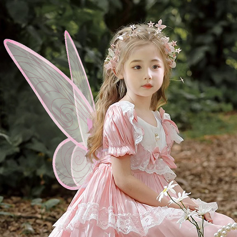 蝴蝶翅膀背饰儿童天使精灵羽翼道具女童小女孩背的花仙子仙女公主