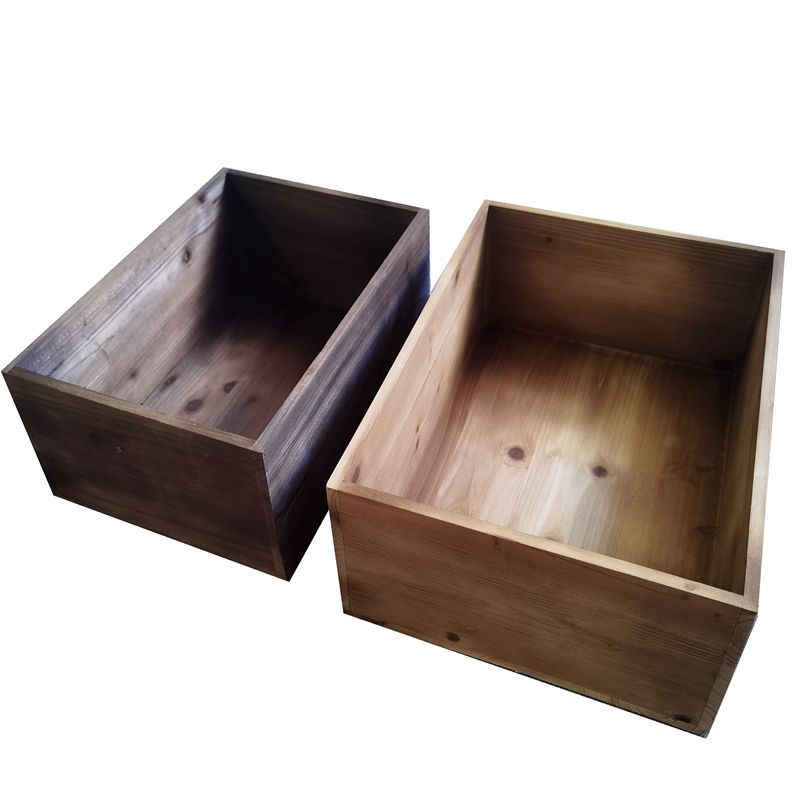 超市木盒定制实木堆头陈列红酒木箱木质箱水果展示木筐装饰收纳箱