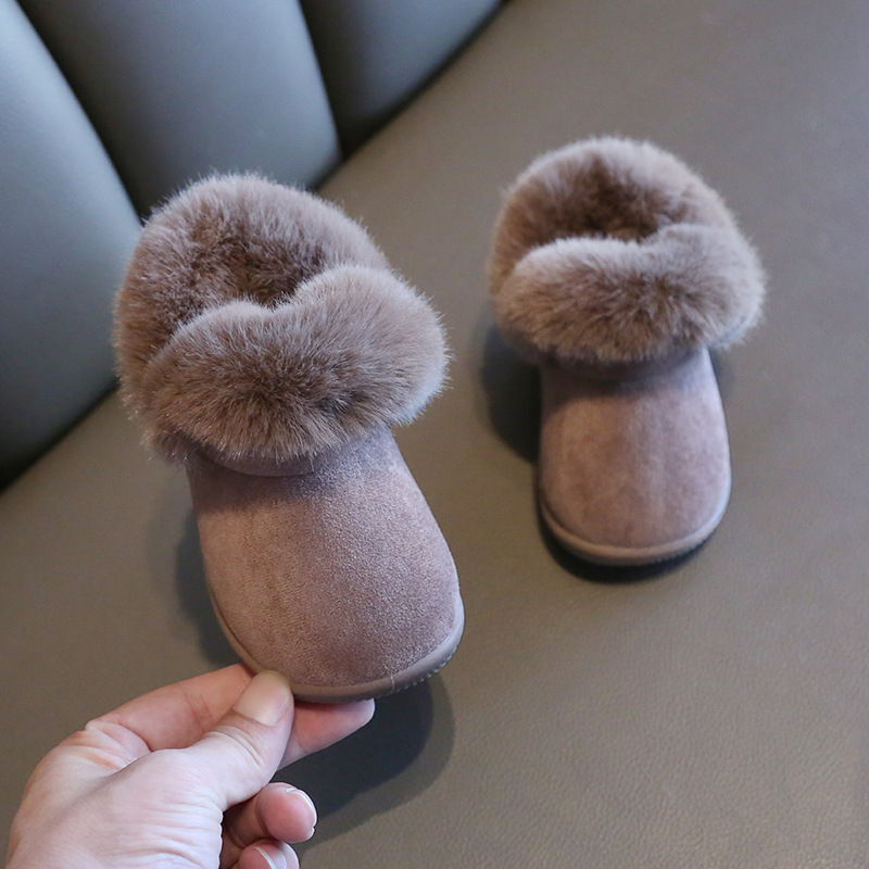 男童女童婴童宝宝婴儿雪地靴 软底1-4岁儿童保暖棉靴加绒加厚棉鞋