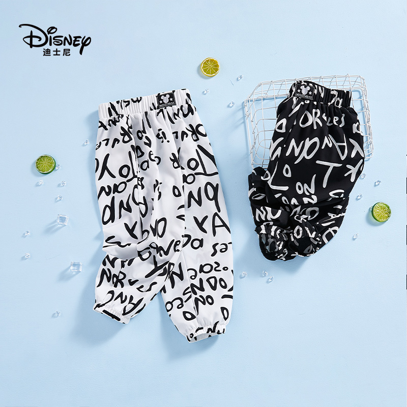 【宝藏团】Disney/迪士尼夏季儿童新款休闲运动长裤WXW2SK570
