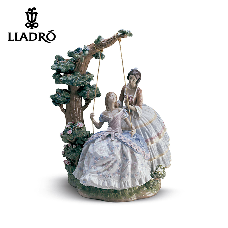 雅致Lladro 西班牙国宝瓷偶艺术品陶瓷器摆件家居饰品  花園談心X