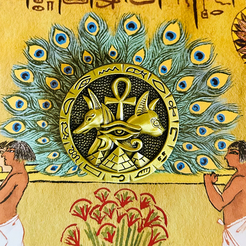 古埃及神话胸针文创徽章阿努比斯巴斯特女神复古荷鲁斯之眼饰品