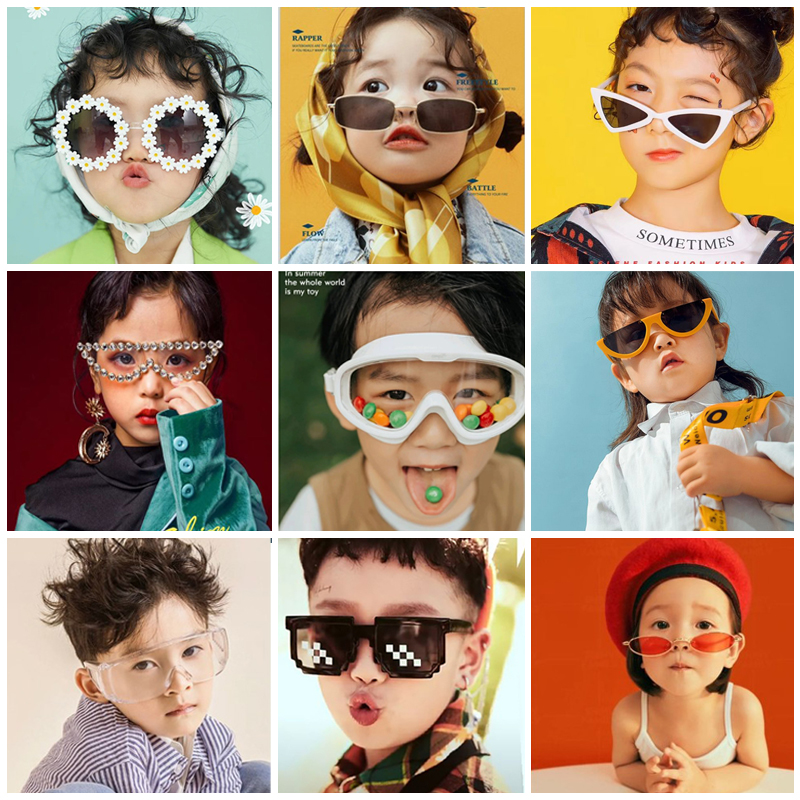 儿童拍照道具太阳镜婚纱摄影外景旅拍街拍墨镜网红走秀造型眼镜