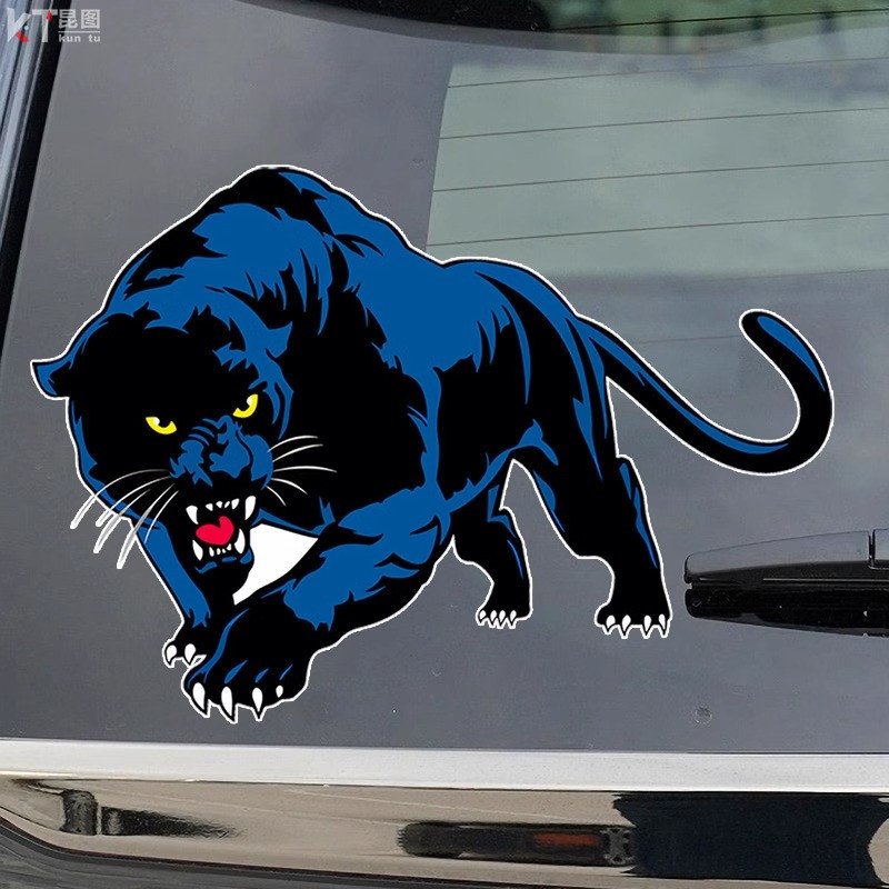汽车贴纸创意个性3D立体霸气黑豹子车身划痕遮挡车门遮盖拉花改装