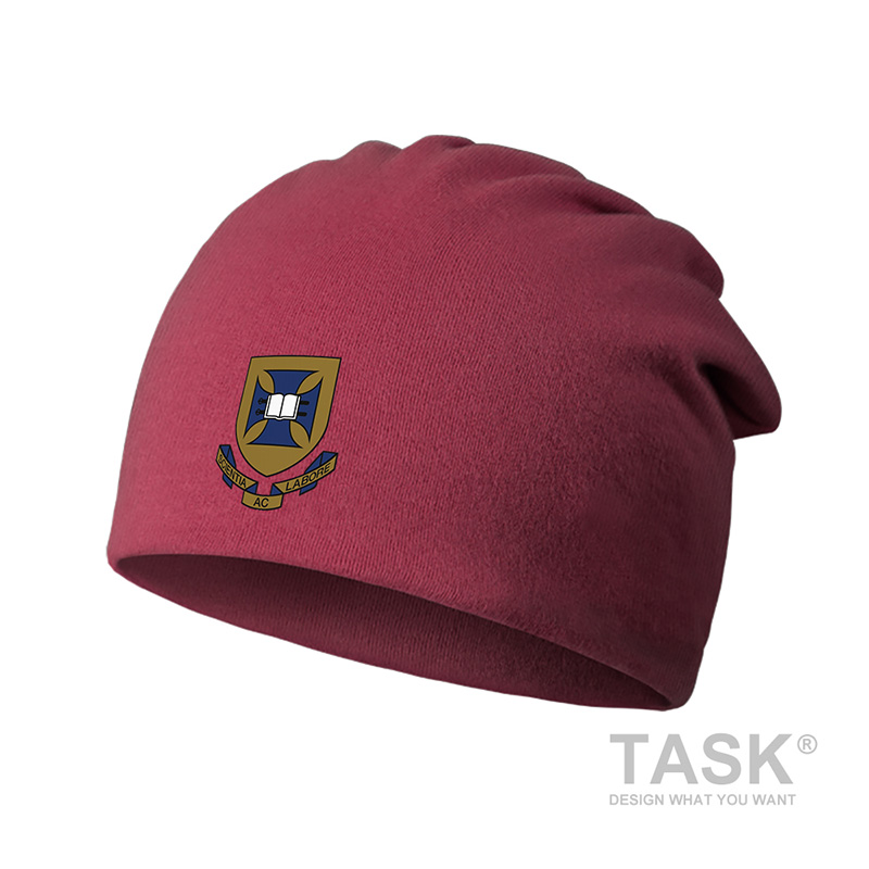 昆士兰大学UQ名校校徽定制帽子男女学生薄款包头帽堆堆帽设 无界