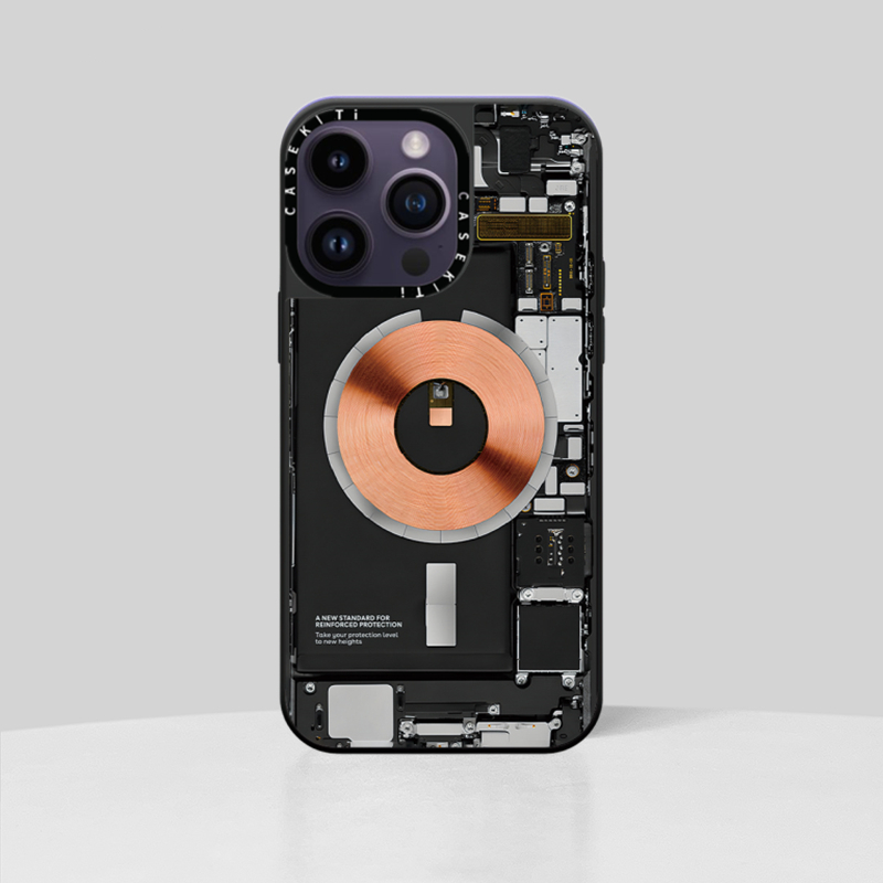 CASETi艺术家联名款 手机内部构造适用于苹果14pro max手机壳iPhone15pro 保护套13全包防摔卡通镜子面