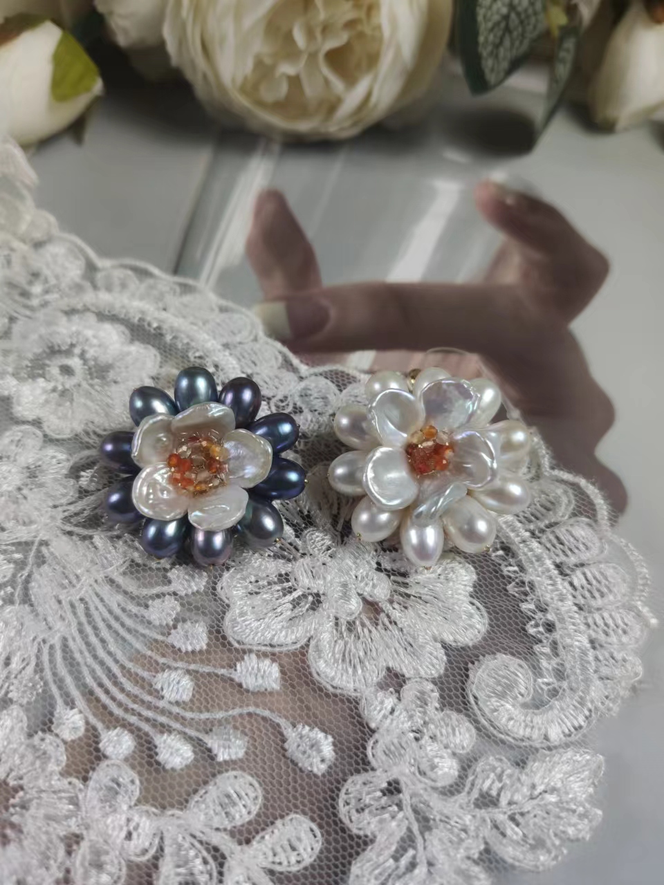 雪樱家原创设计巴洛克淡水珍珠手工制作时尚版胸针款式送好友礼物