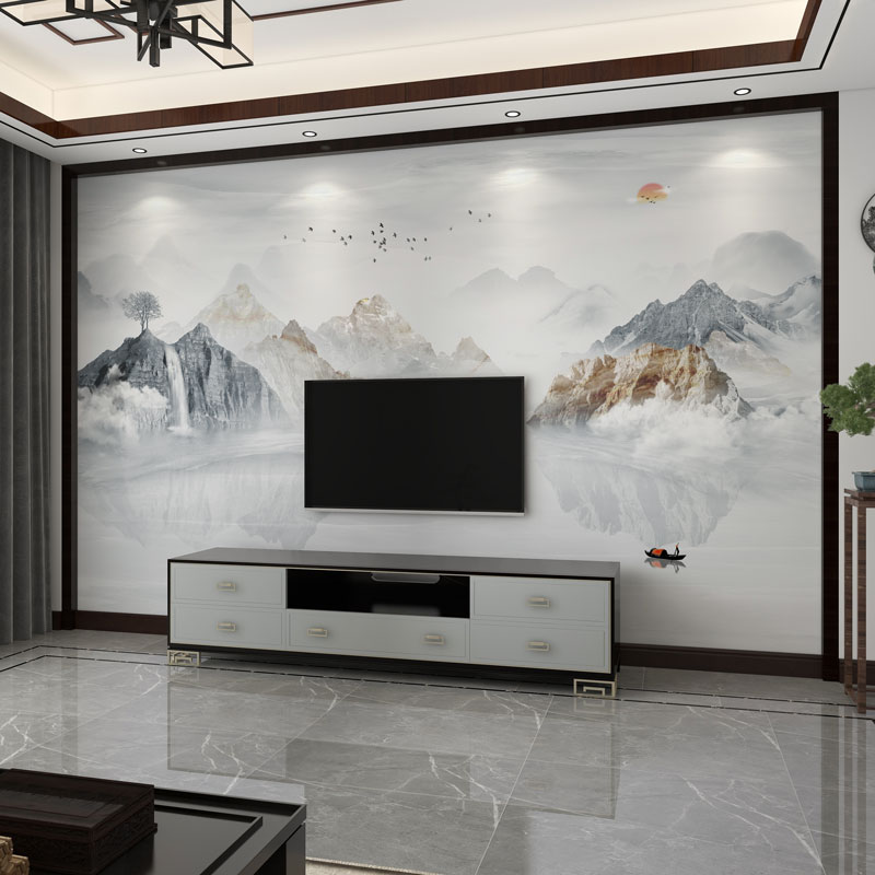 中式电视墙图片客厅