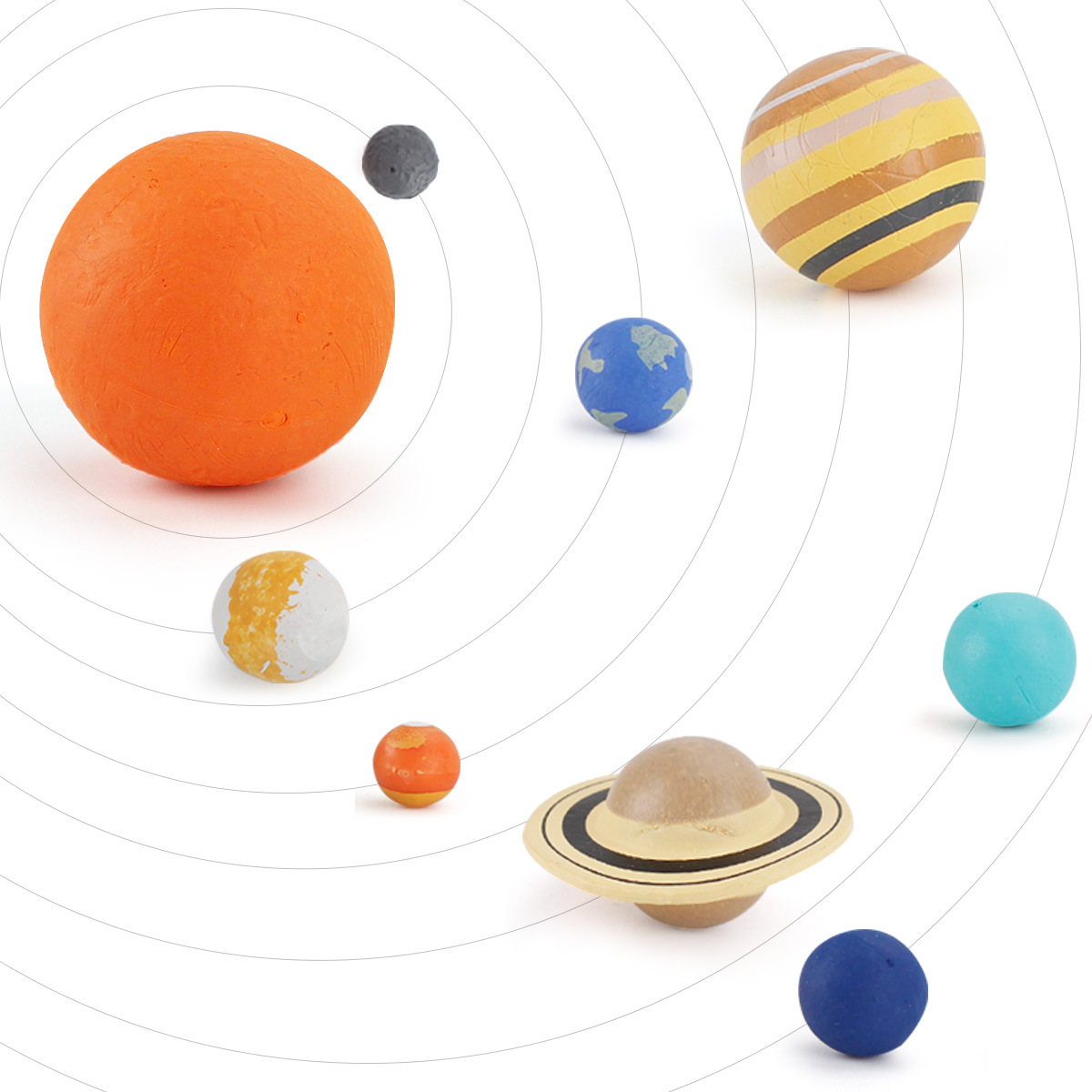 儿童科教仿真宇宙九大行星模型摆件水星金星地球太阳系星球玩具