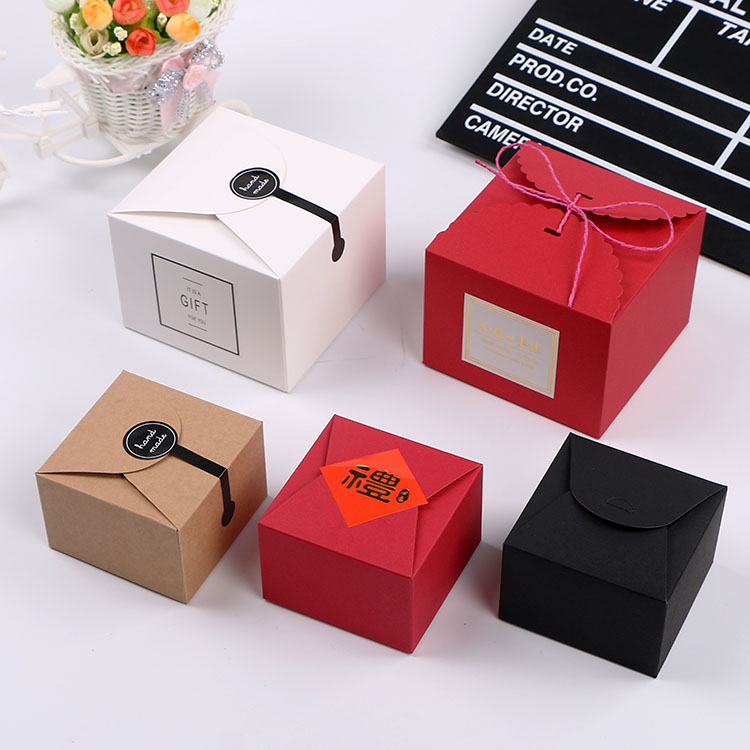 创意牛皮纸盒烘焙包装盒西点盒雪花酥糖果牛轧糖饼干盒子小蛋糕盒