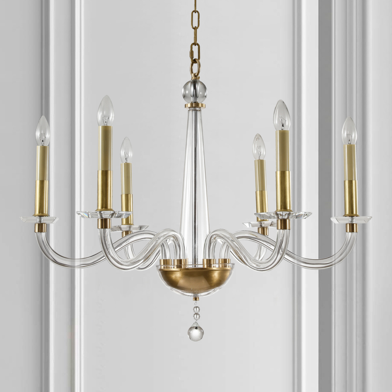 【悠然时光】全铜客厅vc吊灯美式轻奢现代简约卧室设计师水晶灯具