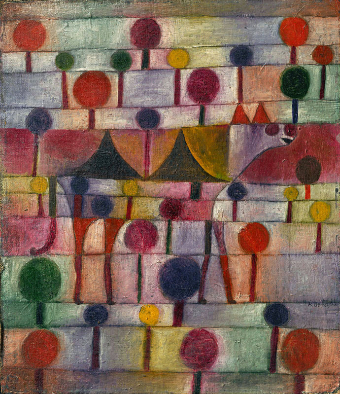 克利油画骆驼简约无框纯手绘临摹复制抽象现代装饰画Paul Klee