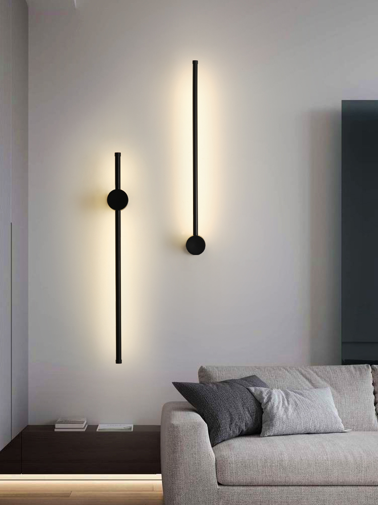 极简壁灯 卧室床头灯创意LED长条线性灯现代简约北欧客厅墙壁灯具