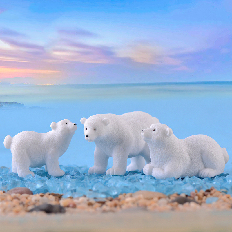 北极熊微景观树脂苔藓摆件多肉饰品Zakka创意礼品鱼缸装饰家居