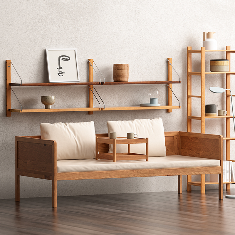 新中式罗汉床小户型现代简约家用实木沙发家具樱桃木客厅塌榻米床