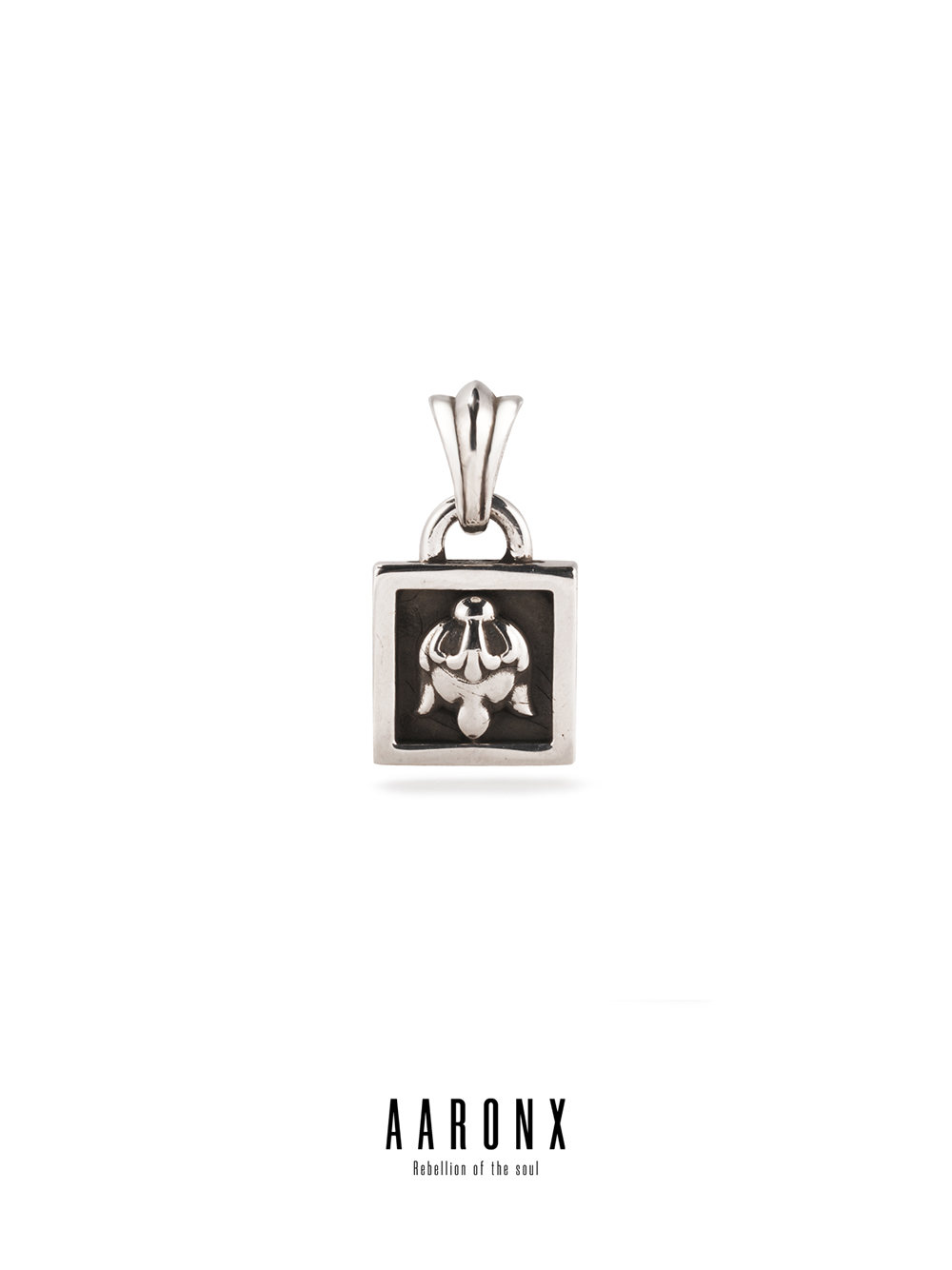 AARONX原创设计新品锁造型铃兰图案叠戴复古中世纪风925银吊坠