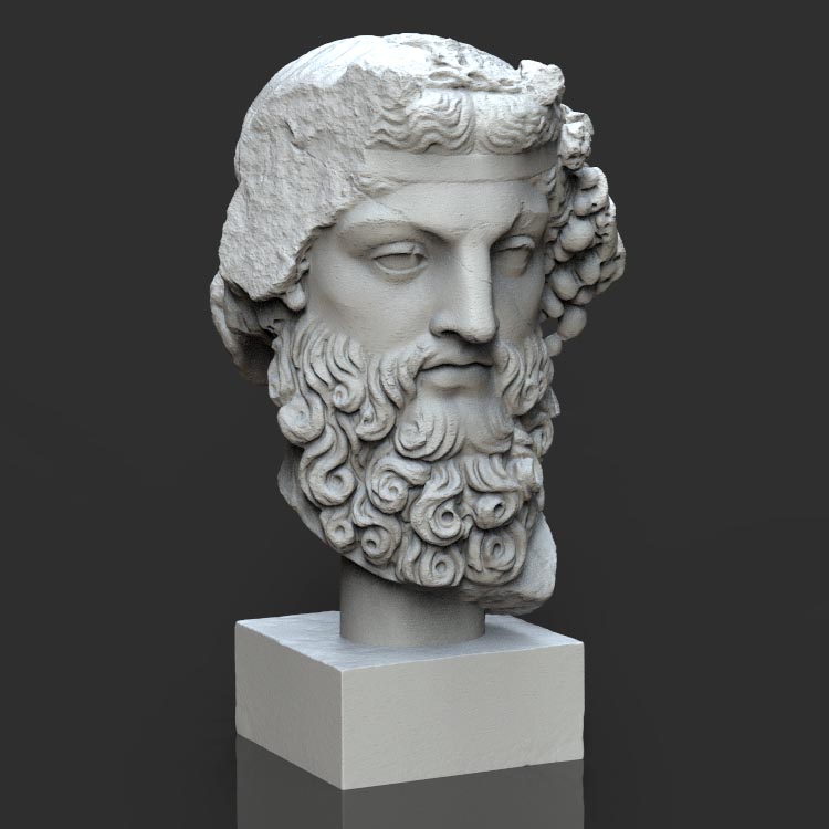 3d打印图纸模型希腊罗马雕像STL狄俄尼索斯的头圆雕图F5090