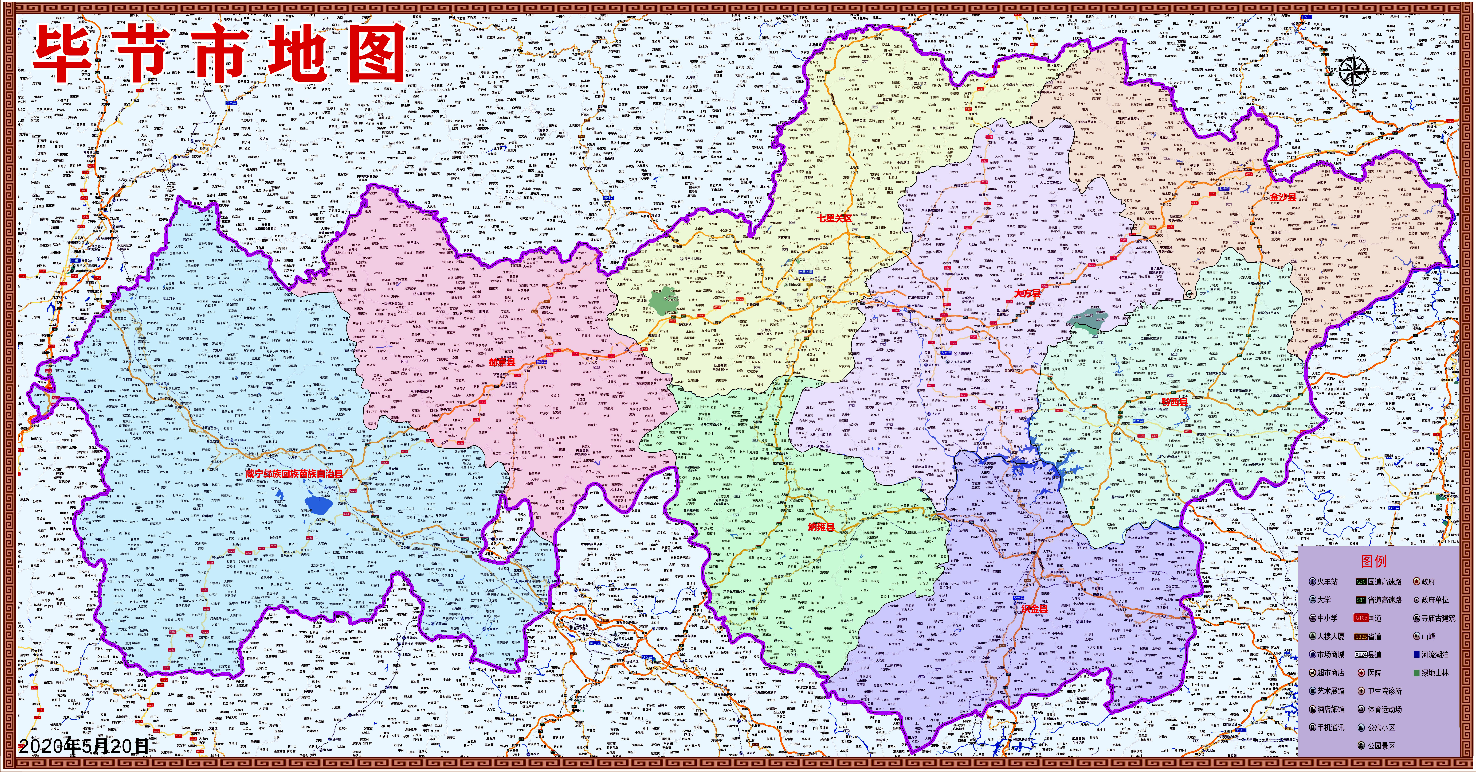 金沙县乡镇地图