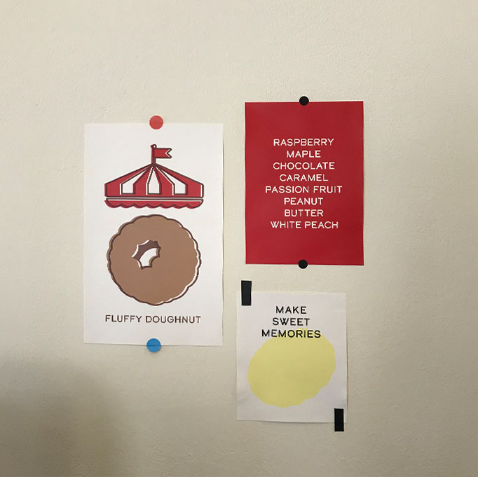 | donuts | 韩国 敲可爱的甜甜圈 设计师大卡片套装 3张入 推荐