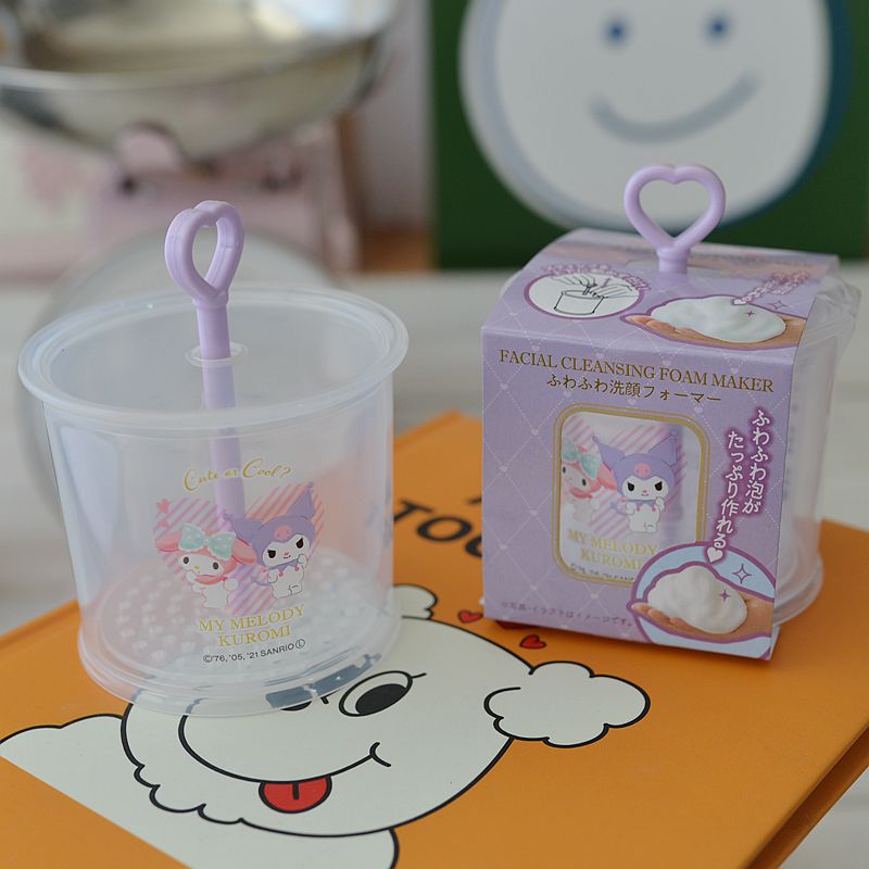 日本美乐蒂库洛米洗面奶起泡器便携手动按压式打发杯泡沫洗脸神器