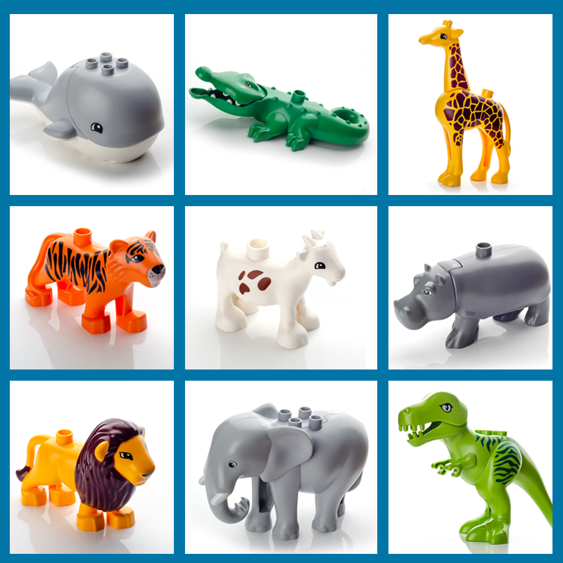 大颗粒动物系列DIY积木散件散装零件配件儿童乐高益智拼装玩具教