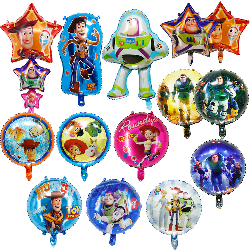 卡通巴斯光年正传铝膜气球 玩具总动员装饰卡通人物造型铝箔气球
