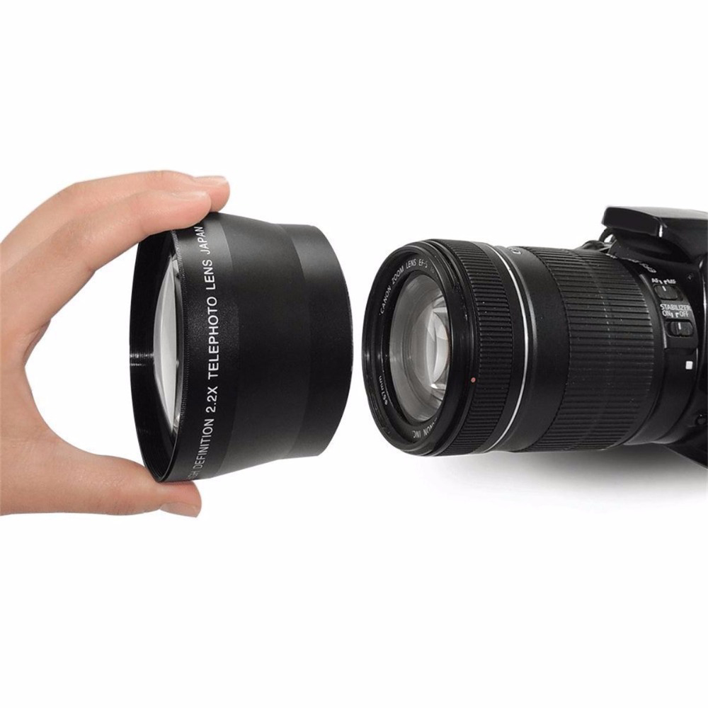 出老美2.2X增距镜头55mm相机口径广角2.2倍增倍镜适用于微单单反