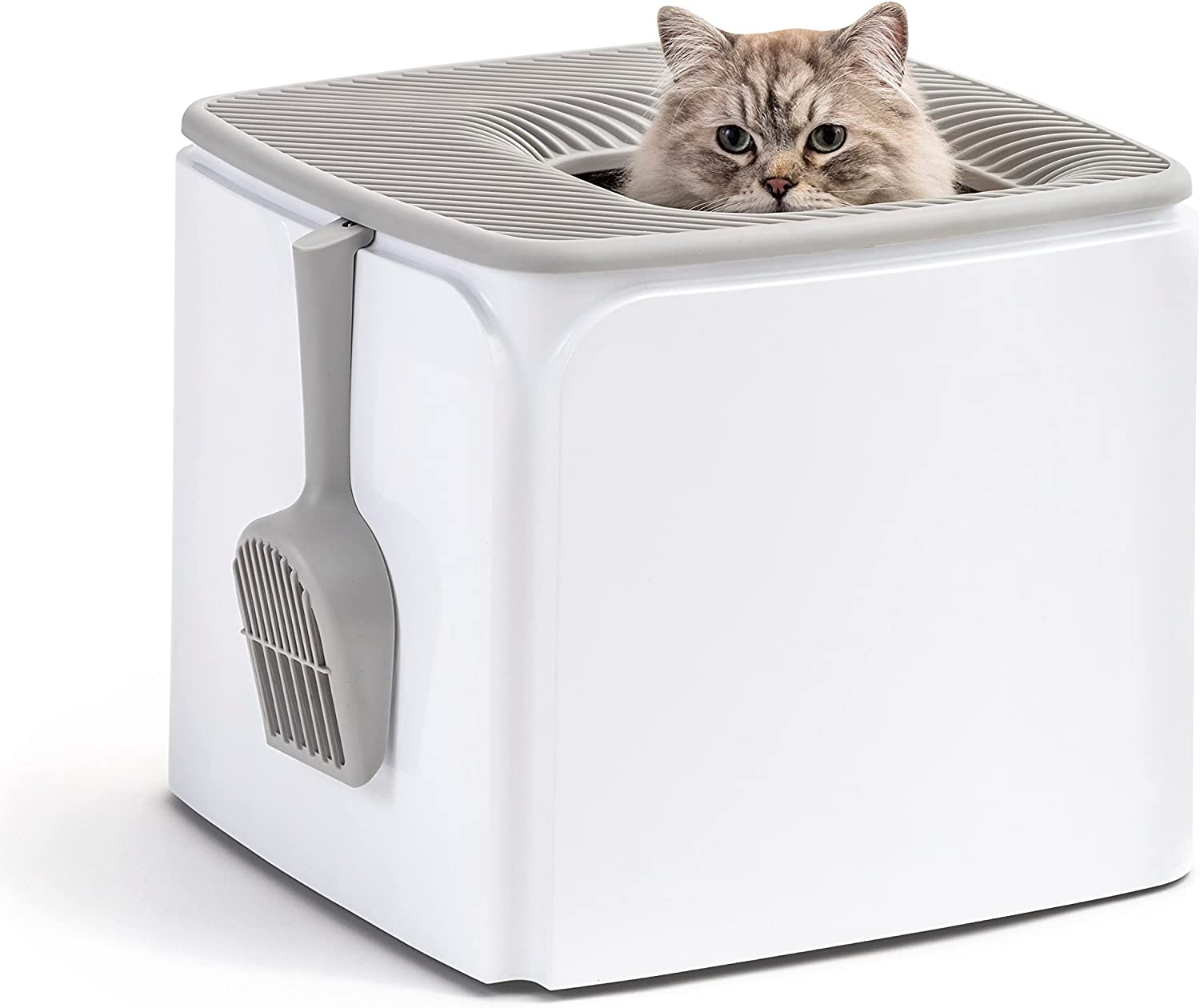 美国代购IRIS USA Cat Litter Box 猫砂屋 带猫砂颗粒收集盖