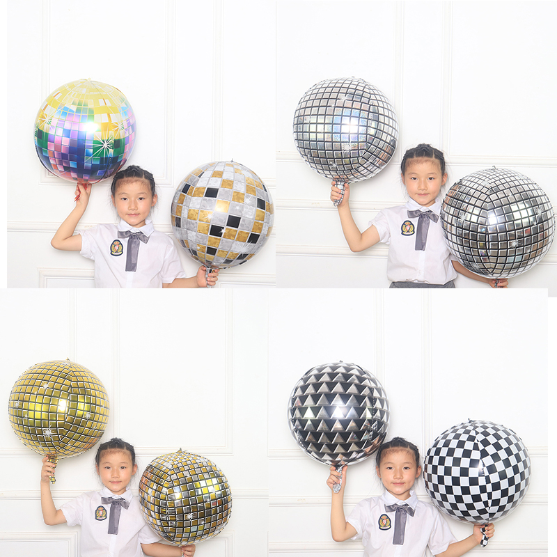 新款迪斯科4d镭射圆形气球ktv酒吧婚庆商场景活动布置室内装饰球