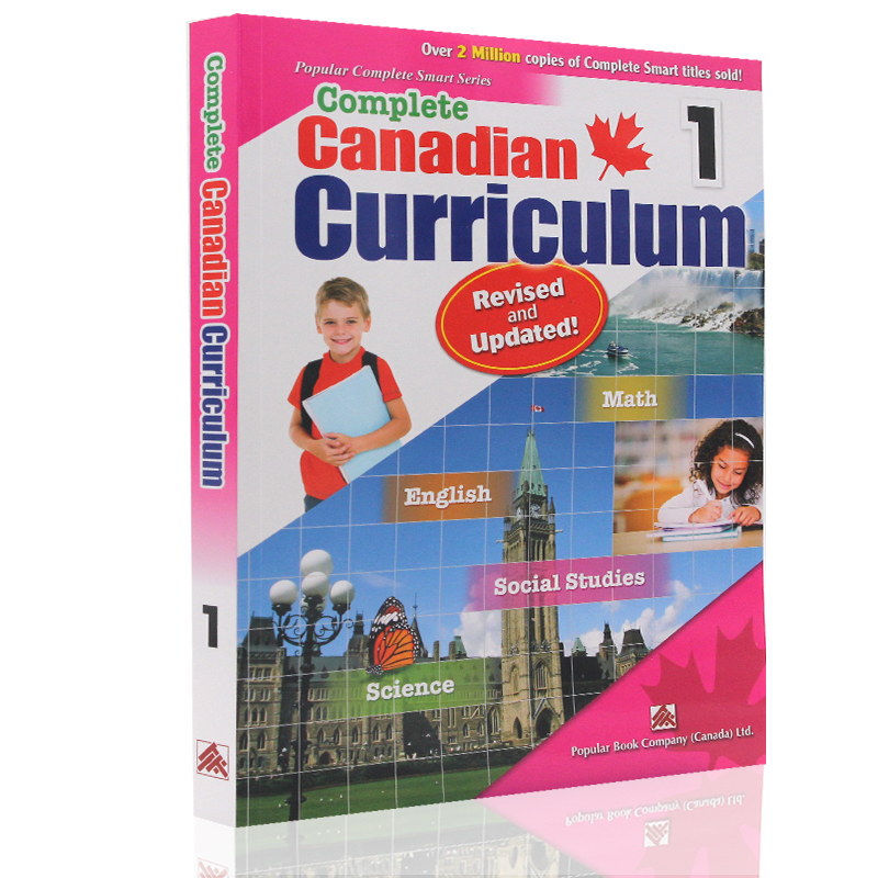 加拿大教程进口英文原版 Canadian Curriculum加拿大4科教材带答案Popular Complete Math Social Studies Science1年级暑假教辅书