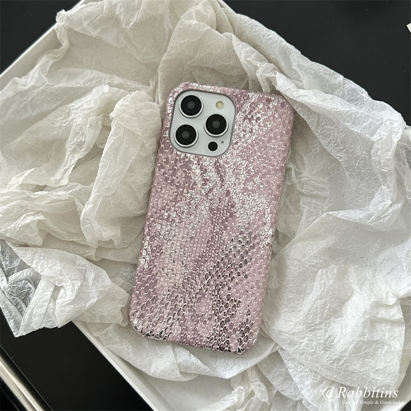 气质ins高级感奢华粉色烫金蛇皮纹适用14pro max苹果iphone13手机壳15新款12轻奢13pro女