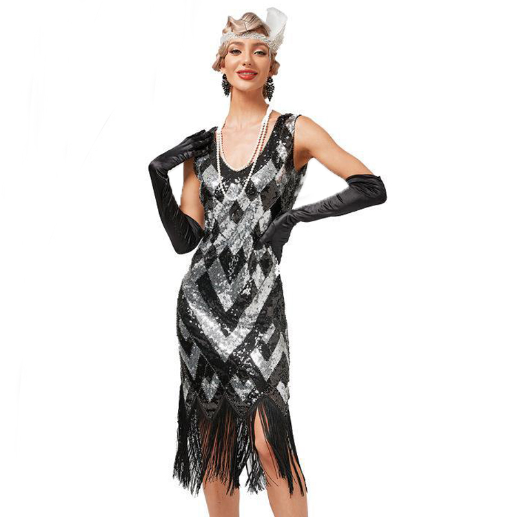 Flapper Dress 1920s Gatsby Party Dresses 盖茨比风格连衣裙子
