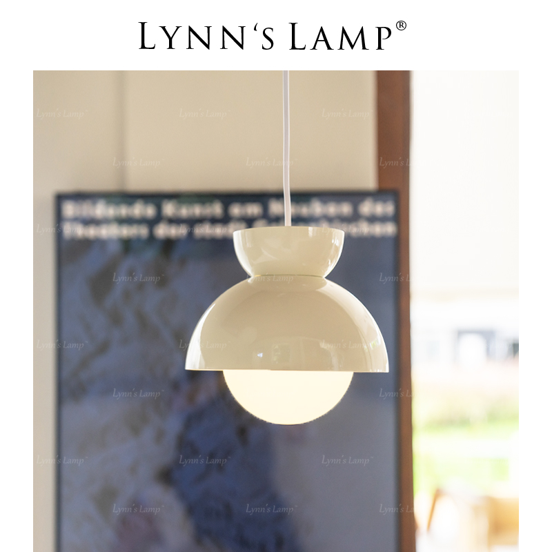 Lynn's立意 北欧蘑菇小吊灯 奶油风床头吧台丹麦餐厅ins花苞vp灯
